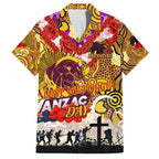 Personalised Broncos ANZAC Day Family Matching Puletasi and Hawaiian Shirt Aboriginal Rising Sun