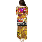 Personalised Broncos ANZAC Day Family Matching Puletasi and Hawaiian Shirt Aboriginal Rising Sun