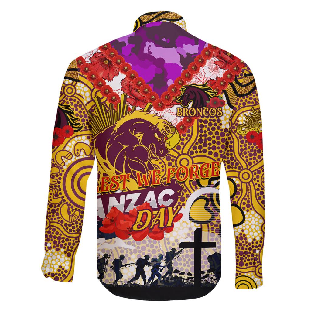 Personalised Broncos ANZAC Day Family Matching Tank Maxi Dress and Hawaiian Shirt Aboriginal Rising Sun