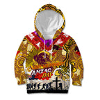 Personalised Broncos ANZAC Day Kid Hoodie Aboriginal Rising Sun