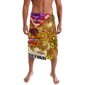 Personalised Broncos ANZAC Day Lavalava Aboriginal Rising Sun