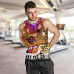 Personalised Broncos ANZAC Day Men Tank Top Aboriginal Rising Sun