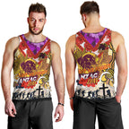 Personalised Broncos ANZAC Day Men Tank Top Aboriginal Rising Sun