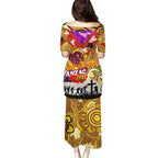 Personalised Broncos ANZAC Day Puletasi Aboriginal Rising Sun