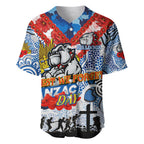 Personalised Bulldogs ANZAC Day Baseball Jersey Aboriginal Rising Sun