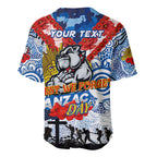 Personalised Bulldogs ANZAC Day Baseball Jersey Aboriginal Rising Sun