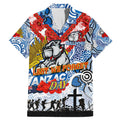 Personalised Bulldogs ANZAC Day Family Matching Mermaid Dress and Hawaiian Shirt Aboriginal Rising Sun