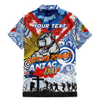 Personalised Bulldogs ANZAC Day Family Matching Mermaid Dress and Hawaiian Shirt Aboriginal Rising Sun