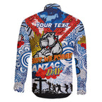 Personalised Bulldogs ANZAC Day Family Matching Mermaid Dress and Hawaiian Shirt Aboriginal Rising Sun
