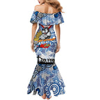 Personalised Bulldogs ANZAC Day Family Matching Mermaid Dress and Hawaiian Shirt Aboriginal Rising Sun