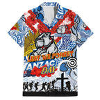 Personalised Bulldogs ANZAC Day Family Matching Summer Maxi Dress and Hawaiian Shirt Aboriginal Rising Sun