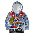 Personalised Bulldogs ANZAC Day Kid Hoodie Aboriginal Rising Sun