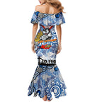 Personalised Bulldogs ANZAC Day Mermaid Dress Aboriginal Rising Sun
