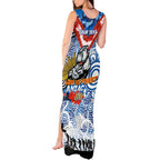 Personalised Bulldogs ANZAC Day Tank Maxi Dress Aboriginal Rising Sun