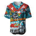 Personalised Sharks ANZAC Day Baseball Jersey Aboriginal Rising Sun