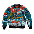 Personalised Sharks ANZAC Day Bomber Jacket Aboriginal Rising Sun