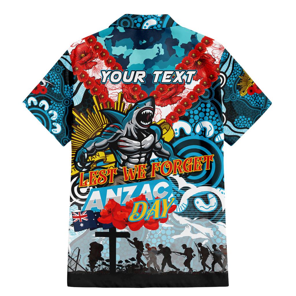 Personalised Sharks ANZAC Day Family Matching Mermaid Dress and Hawaiian Shirt Aboriginal Rising Sun
