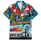 Personalised Sharks ANZAC Day Family Matching Tank Maxi Dress and Hawaiian Shirt Aboriginal Rising Sun