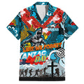 Personalised Sharks ANZAC Day Hawaiian Shirt Aboriginal Rising Sun