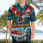 Personalised Sharks ANZAC Day Hawaiian Shirt Aboriginal Rising Sun
