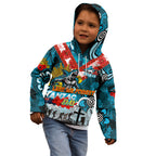 Personalised Sharks ANZAC Day Kid Hoodie Aboriginal Rising Sun