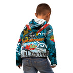 Personalised Sharks ANZAC Day Kid Hoodie Aboriginal Rising Sun