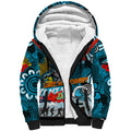 Personalised Sharks ANZAC Day Sherpa Hoodie Aboriginal Rising Sun