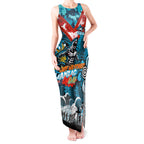 Personalised Sharks ANZAC Day Tank Maxi Dress Aboriginal Rising Sun