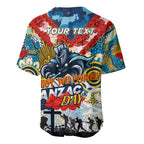 Personalised Titans ANZAC Day Baseball Jersey Aboriginal Rising Sun