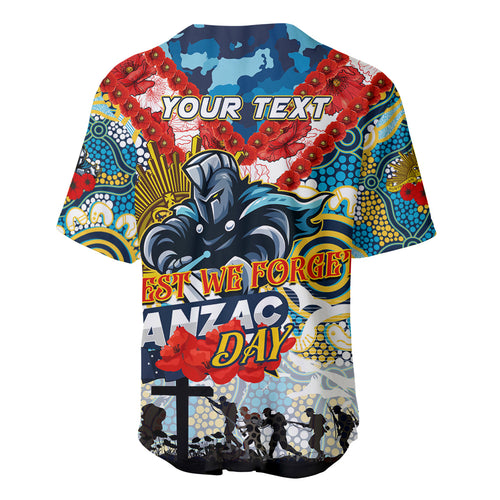 Personalised Titans ANZAC Day Baseball Jersey Aboriginal Rising Sun