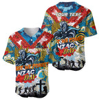 Personalised Titans ANZAC Day Baseball Jersey Aboriginal Rising Sun