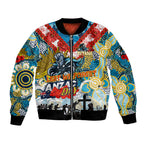 Personalised Titans ANZAC Day Bomber Jacket Aboriginal Rising Sun