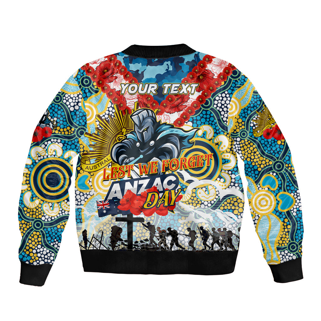 Personalised Titans ANZAC Day Bomber Jacket Aboriginal Rising Sun