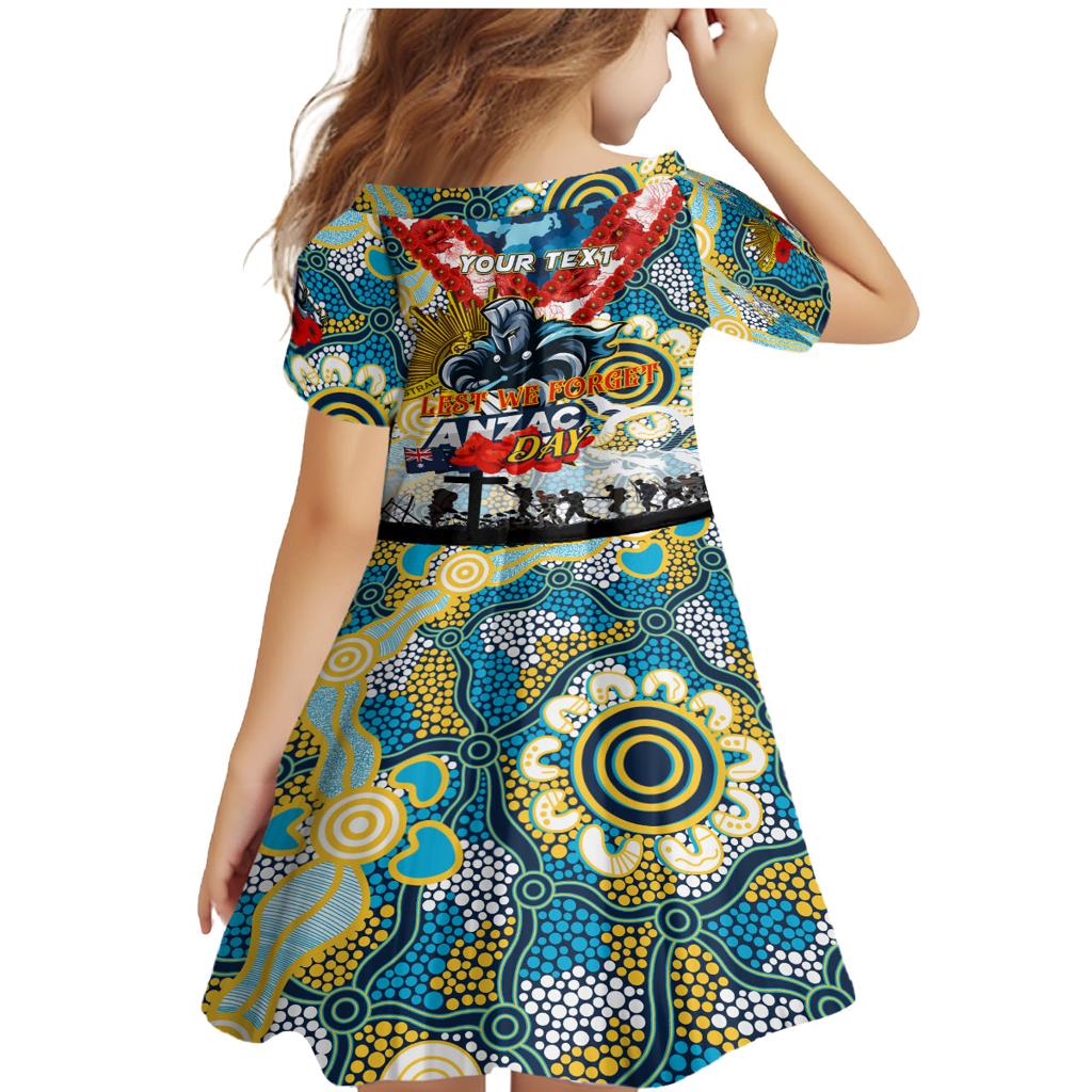 Personalised Titans ANZAC Day Family Matching Mermaid Dress and Hawaiian Shirt Aboriginal Rising Sun