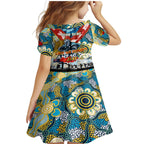 Personalised Titans ANZAC Day Family Matching Mermaid Dress and Hawaiian Shirt Aboriginal Rising Sun