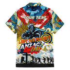 Personalised Titans ANZAC Day Family Matching Off Shoulder Maxi Dress and Hawaiian Shirt Aboriginal Rising Sun