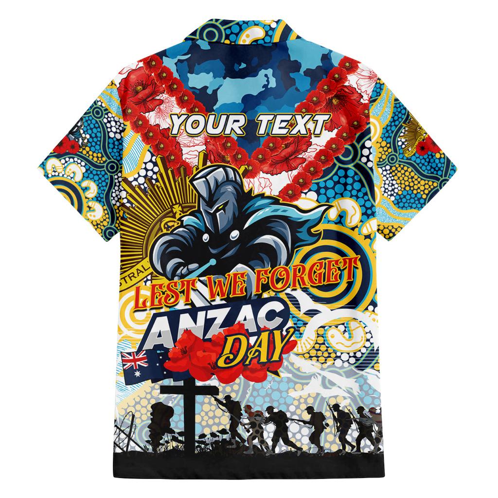 Personalised Titans ANZAC Day Family Matching Summer Maxi Dress and Hawaiian Shirt Aboriginal Rising Sun