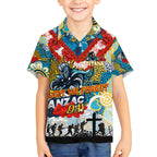Personalised Titans ANZAC Day Hawaiian Shirt Aboriginal Rising Sun