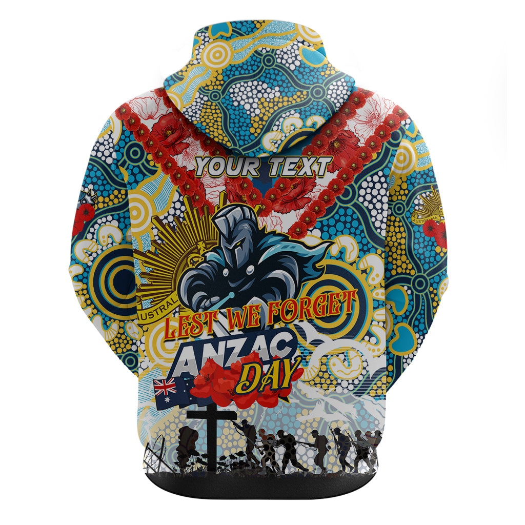 Personalised Titans ANZAC Day Hoodie Aboriginal Rising Sun