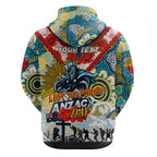 Personalised Titans ANZAC Day Hoodie Aboriginal Rising Sun