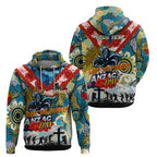 Personalised Titans ANZAC Day Hoodie Aboriginal Rising Sun