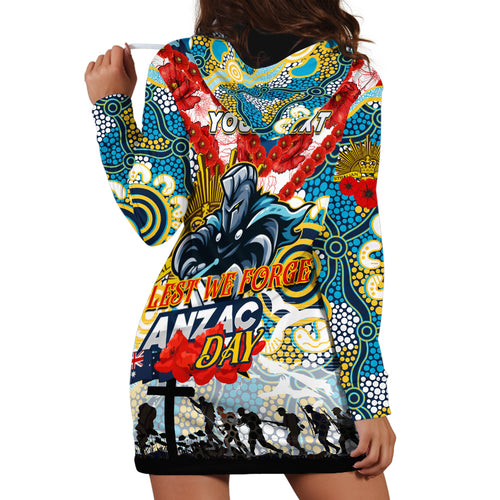 Personalised Titans ANZAC Day Hoodie Dress Aboriginal Rising Sun