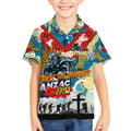 Personalised Titans ANZAC Day Kid Hawaiian Shirt Aboriginal Rising Sun