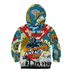 Personalised Titans ANZAC Day Kid Hoodie Aboriginal Rising Sun