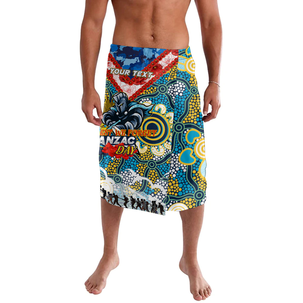 Personalised Titans ANZAC Day Lavalava Aboriginal Rising Sun