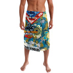 Personalised Titans ANZAC Day Lavalava Aboriginal Rising Sun