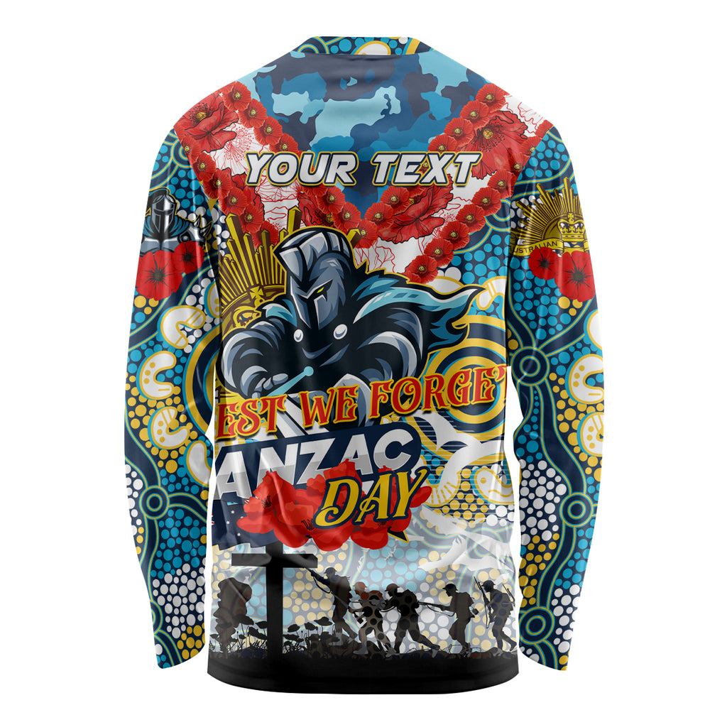 Personalised Titans ANZAC Day Long Sleeve Shirt Aboriginal Rising Sun