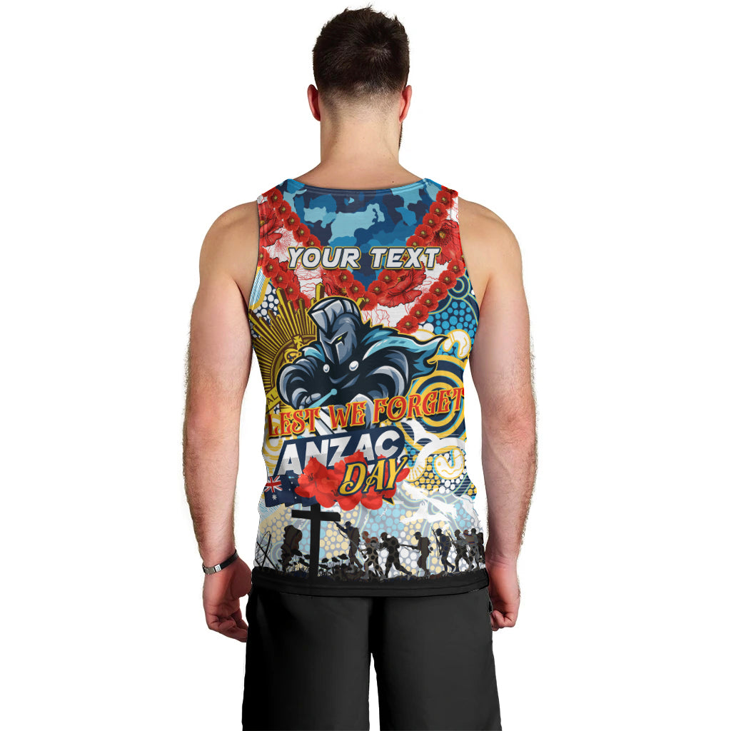 Personalised Titans ANZAC Day Men Tank Top Aboriginal Rising Sun