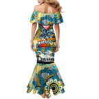 Personalised Titans ANZAC Day Mermaid Dress Aboriginal Rising Sun