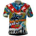 Personalised Titans ANZAC Day Polo Shirt Aboriginal Rising Sun